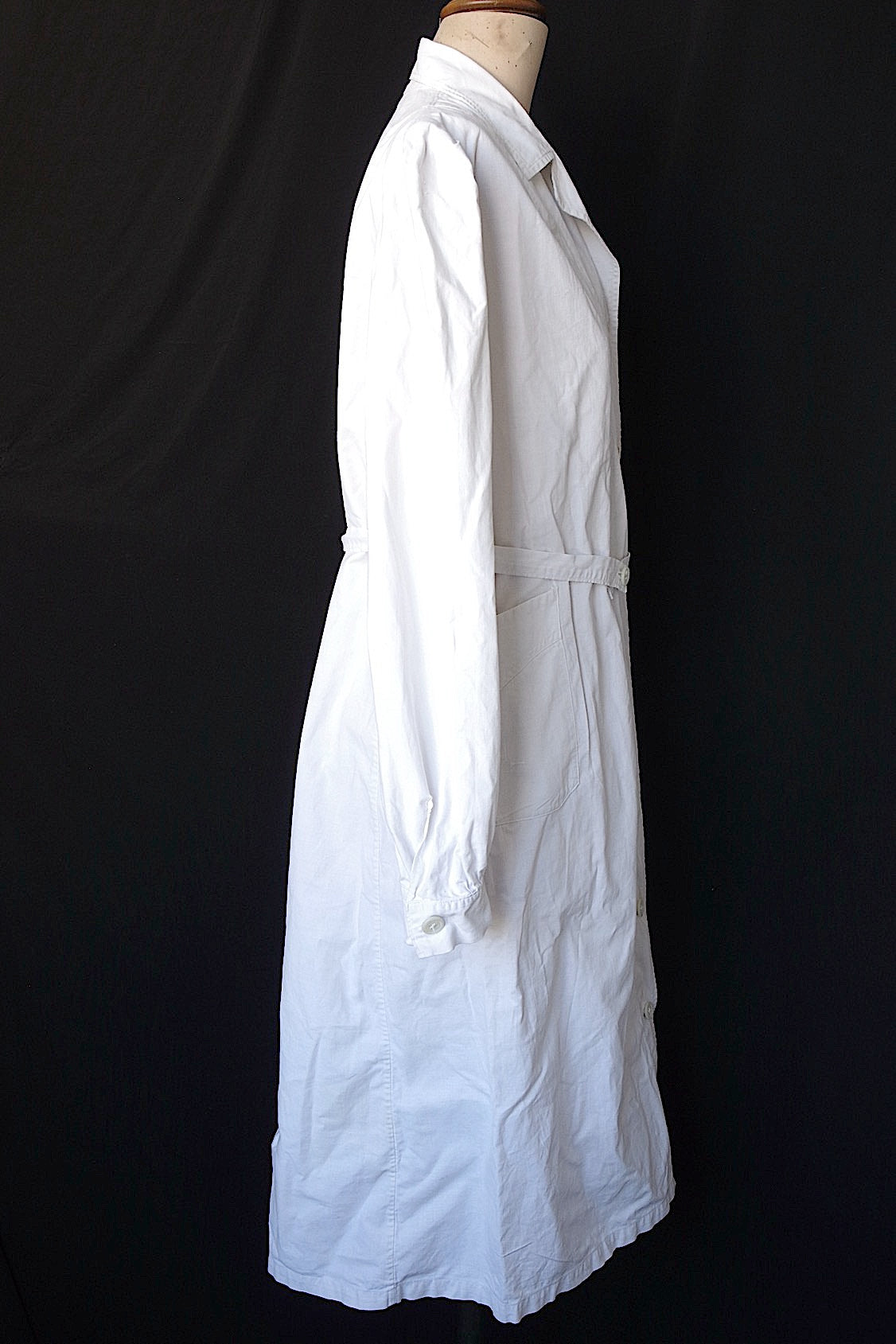 ヴィンテージアトリエコート vêtement vintage コットンコート白 .FR a l'epoque