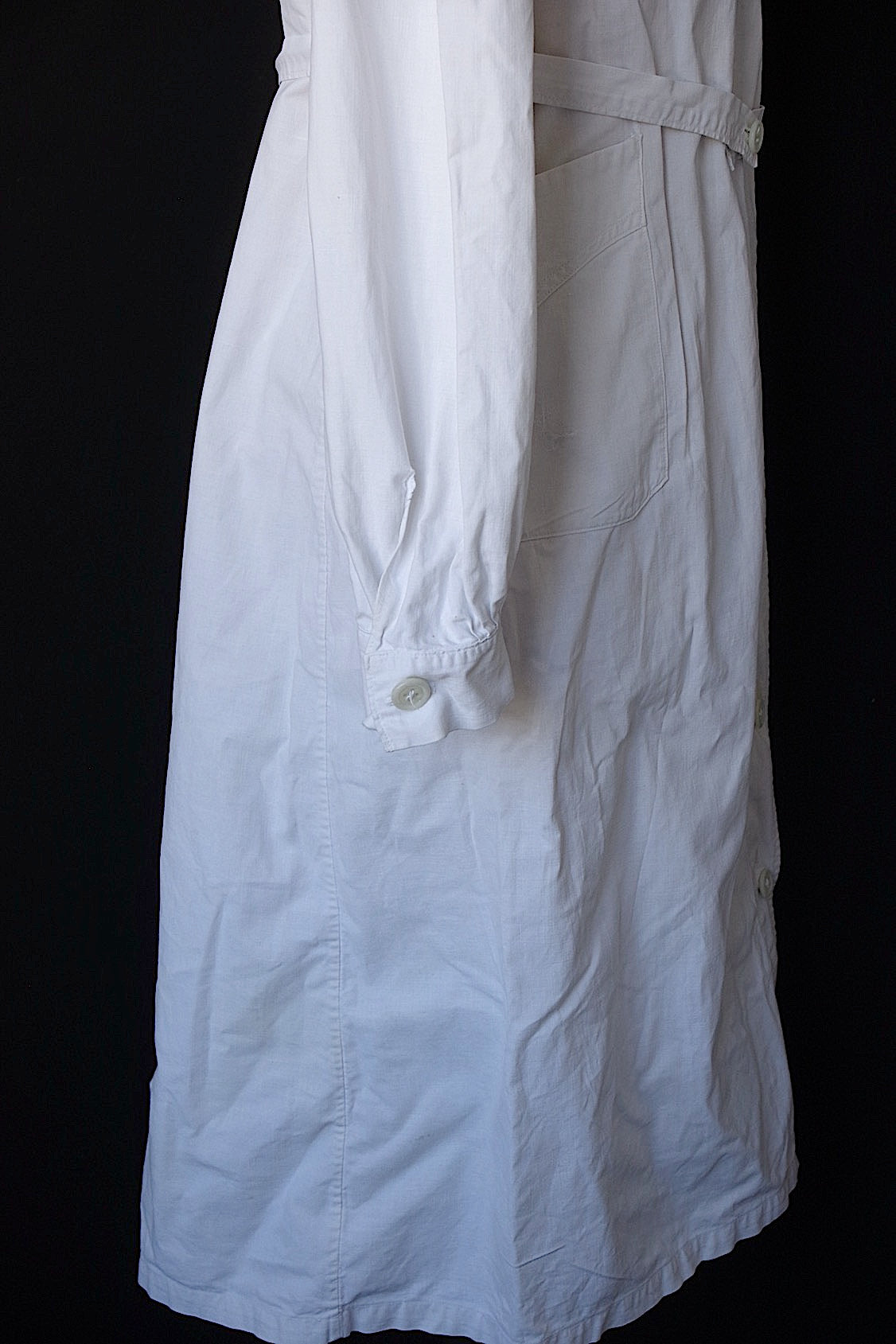 ヴィンテージアトリエコート vêtement vintage コットンコート白 .FR a l'epoque