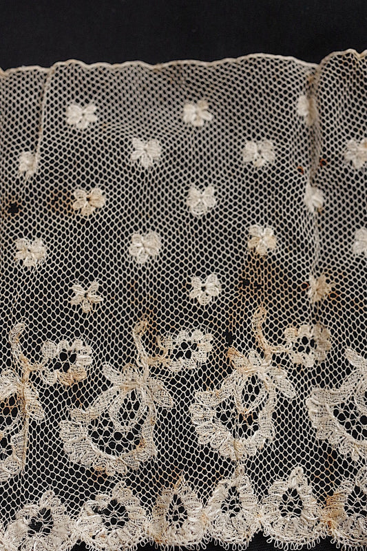 アンティークレース dentelle antique 45+220cm .FR a l'epoque
