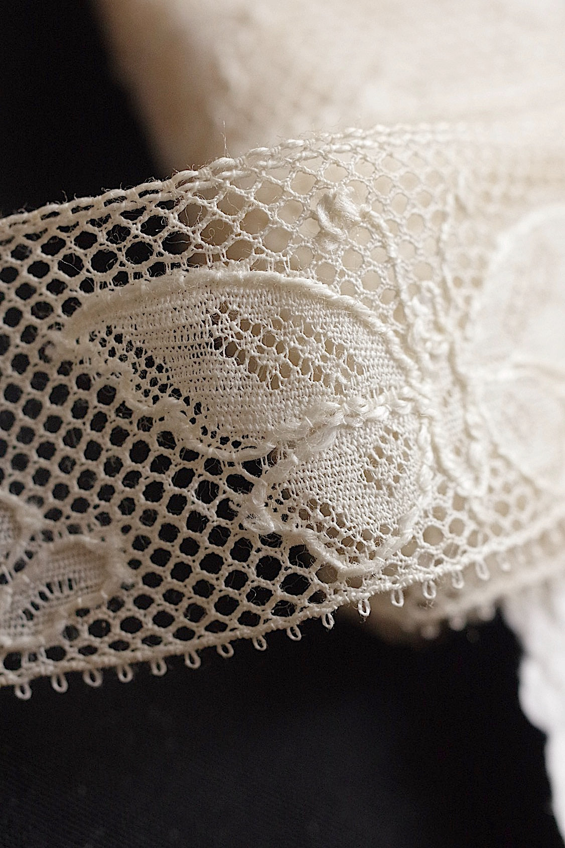 アンティークレース dentelle antique 1015cm  .FR a l'epoque