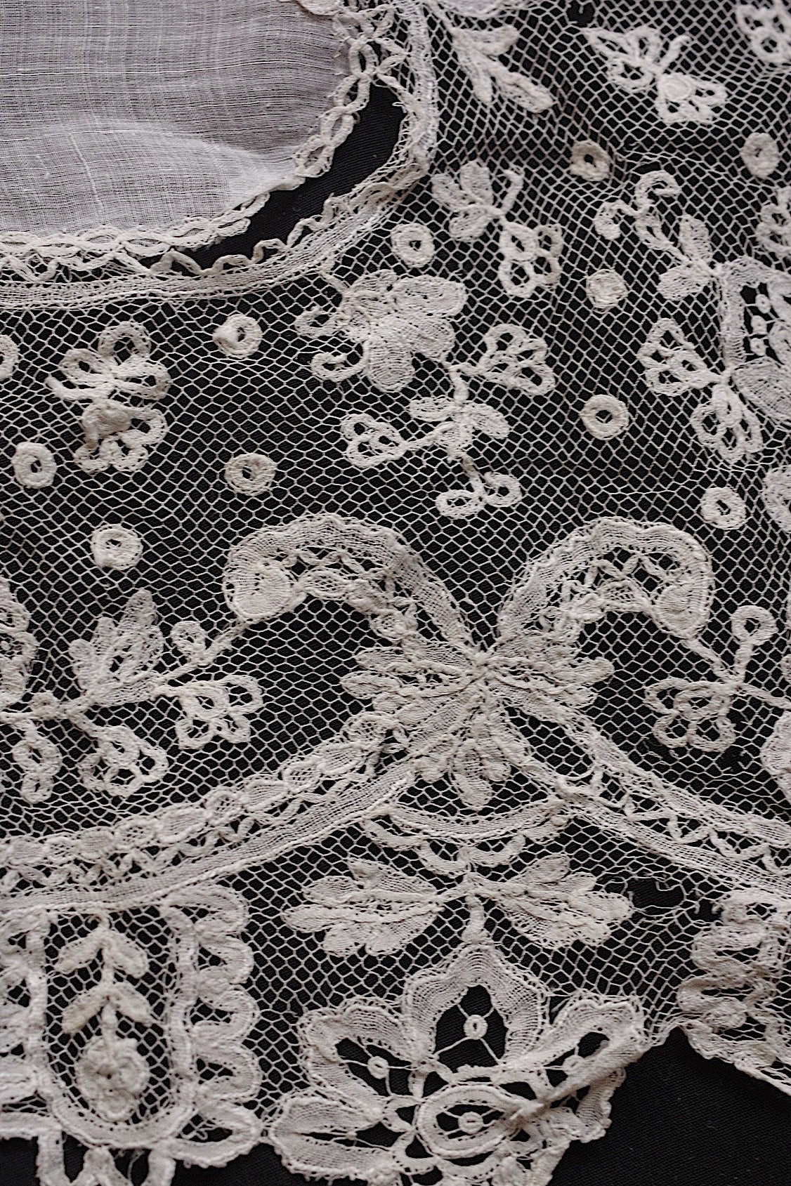 アンティークレース dentelle antique ハギレ+ハンカチ .FR a l'epoque