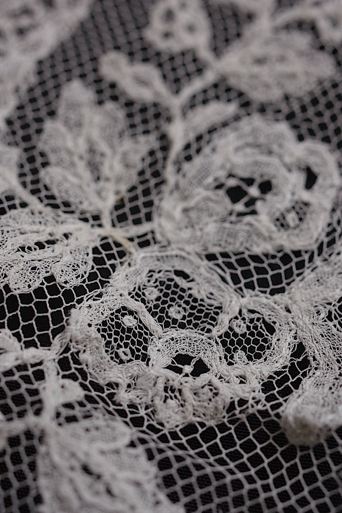 アンティークレース dentelle antique ハギレ+ハンカチ .FR a l'epoque