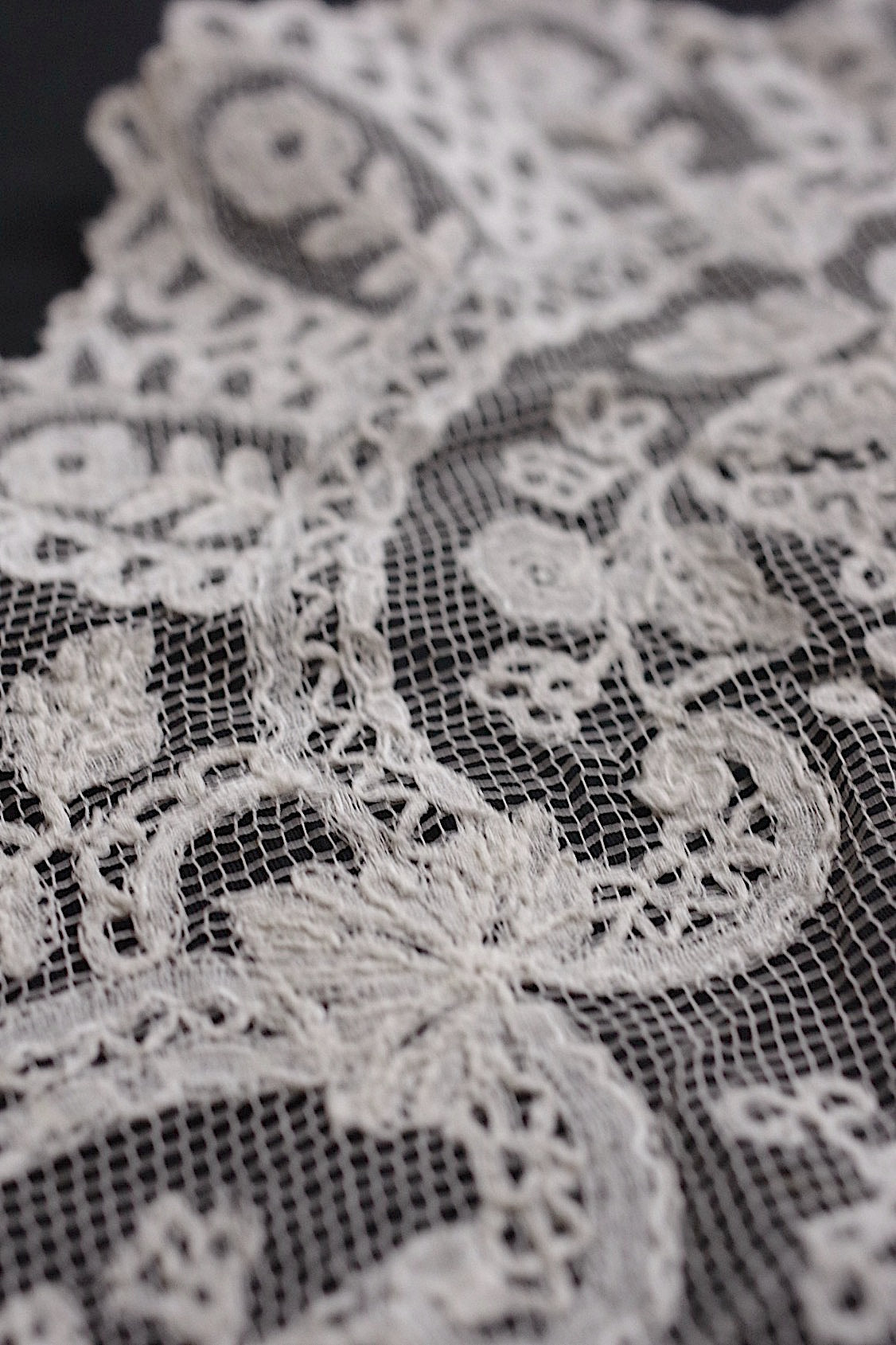 アンティークレース dentelle antique ハギレ+ハンカチ .FR a l'epoque