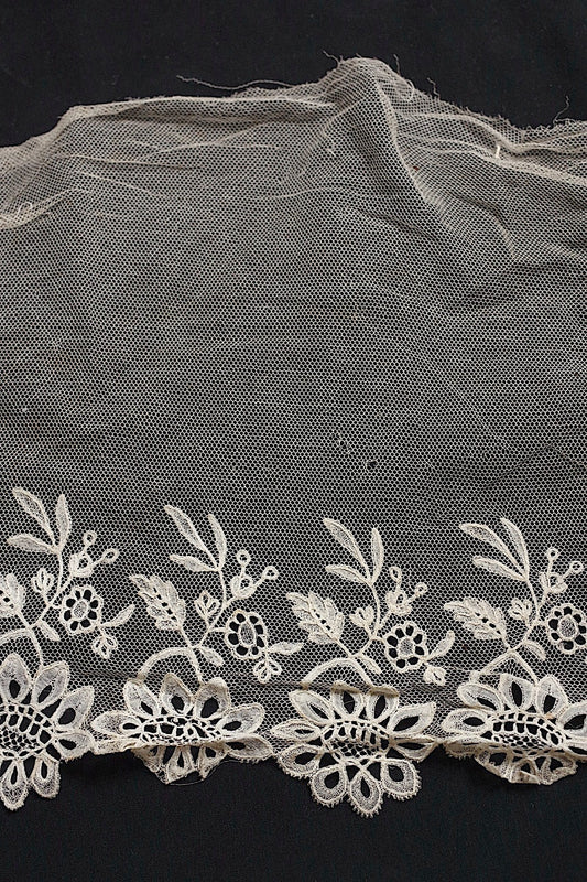 アンティークレース dentelle antique ハギレ+ハンカチ .FR a l'epoque