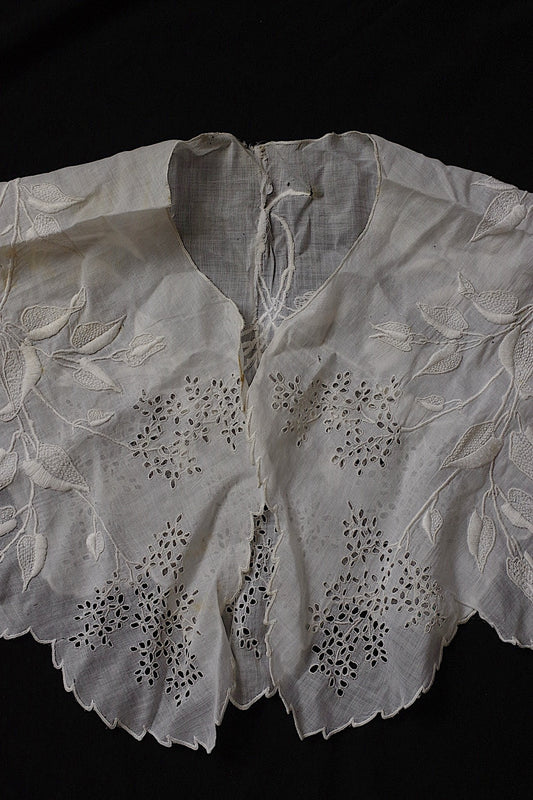 アンティークレース dentelle antique antique lace 襟と襟ハギレ .FR a l'epoque