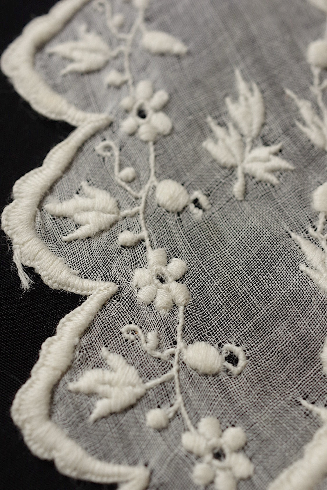 アンティークレース dentelle antique antique lace 襟と襟ハギレ .FR a l'epoque