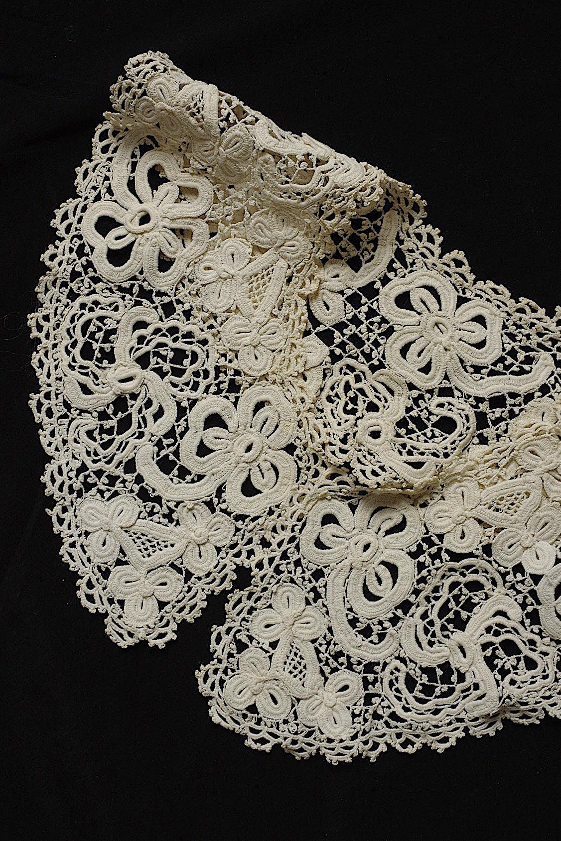 アンティークレース dentelle antique antique lace クロシェ襟 .FR a l'epoque