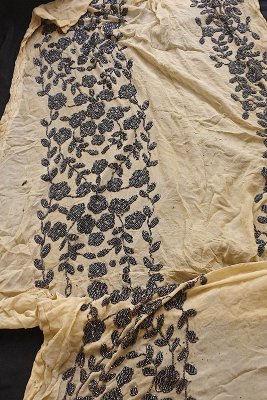 アンティークレース antique dentelle ビーズ刺繍 素材 .FR a l'epoque