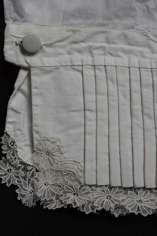 アンティークレース antique dentelle レース付き袖、plastron .FR a l'epoque
