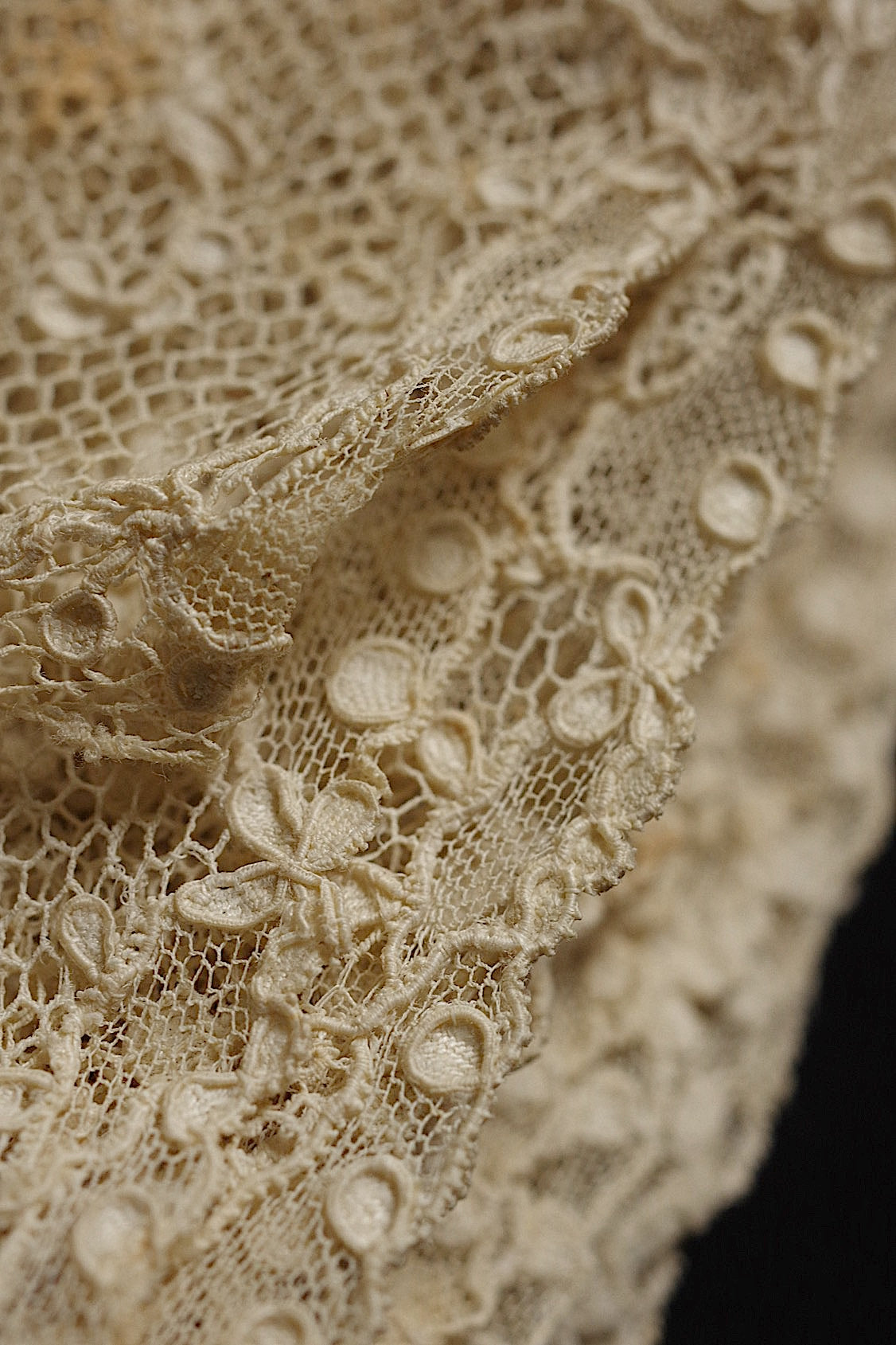 アンティークレース dentelle antique lace アランソンレース 262cm .FR a l'epoque