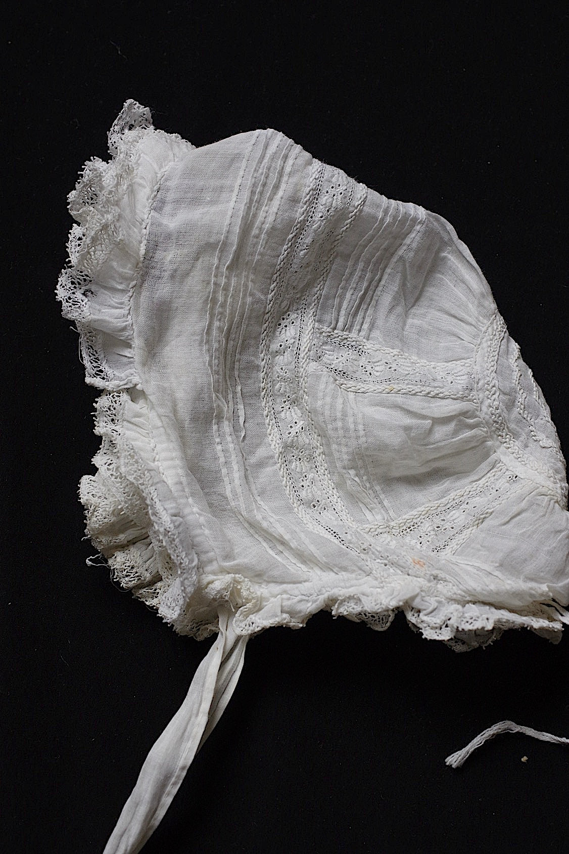 アンティークレース antique dentelle ボネ lots1 .FR a l'epoque