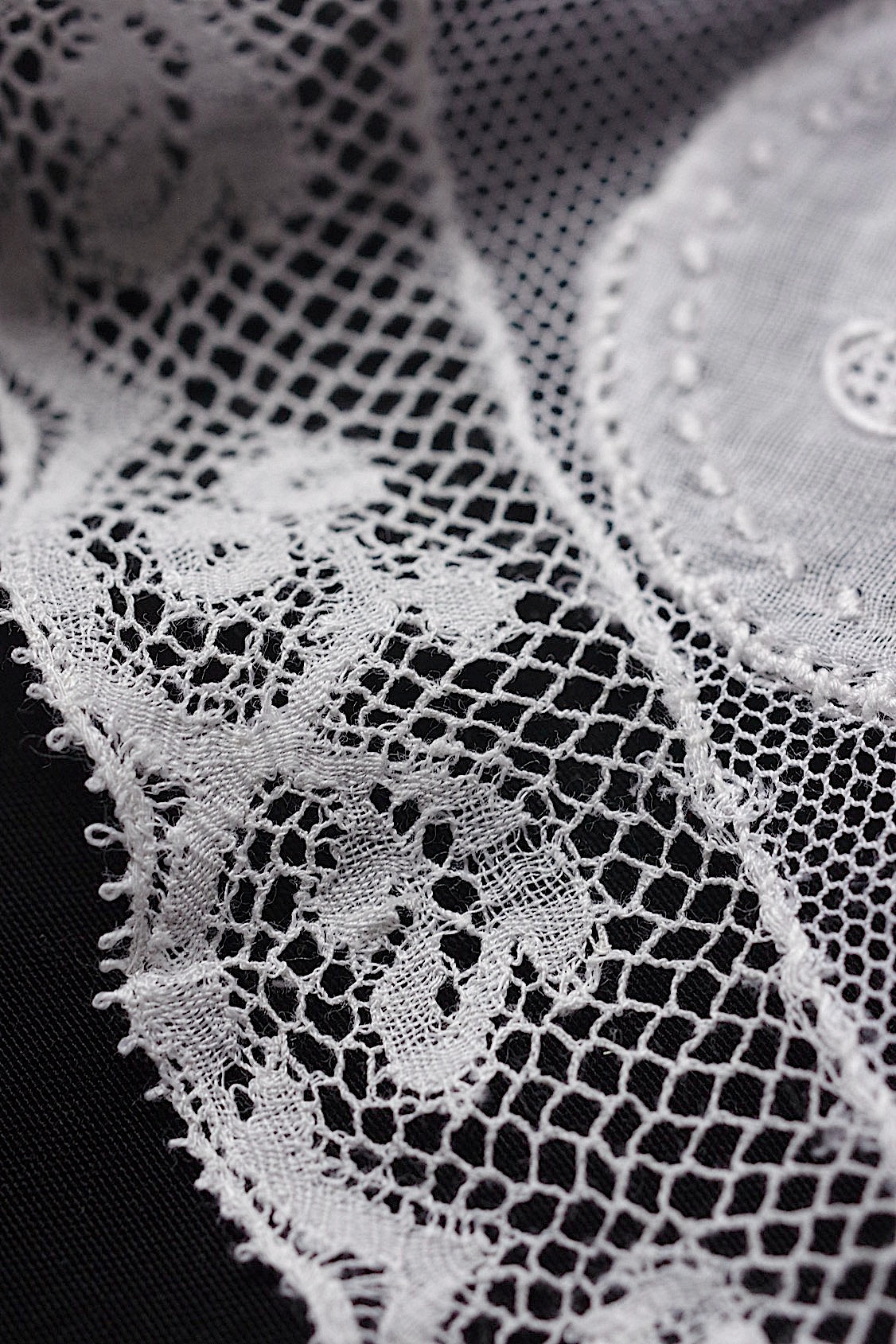 アンティークレース antique dentelle ボネ lots2 .FR a l'epoque