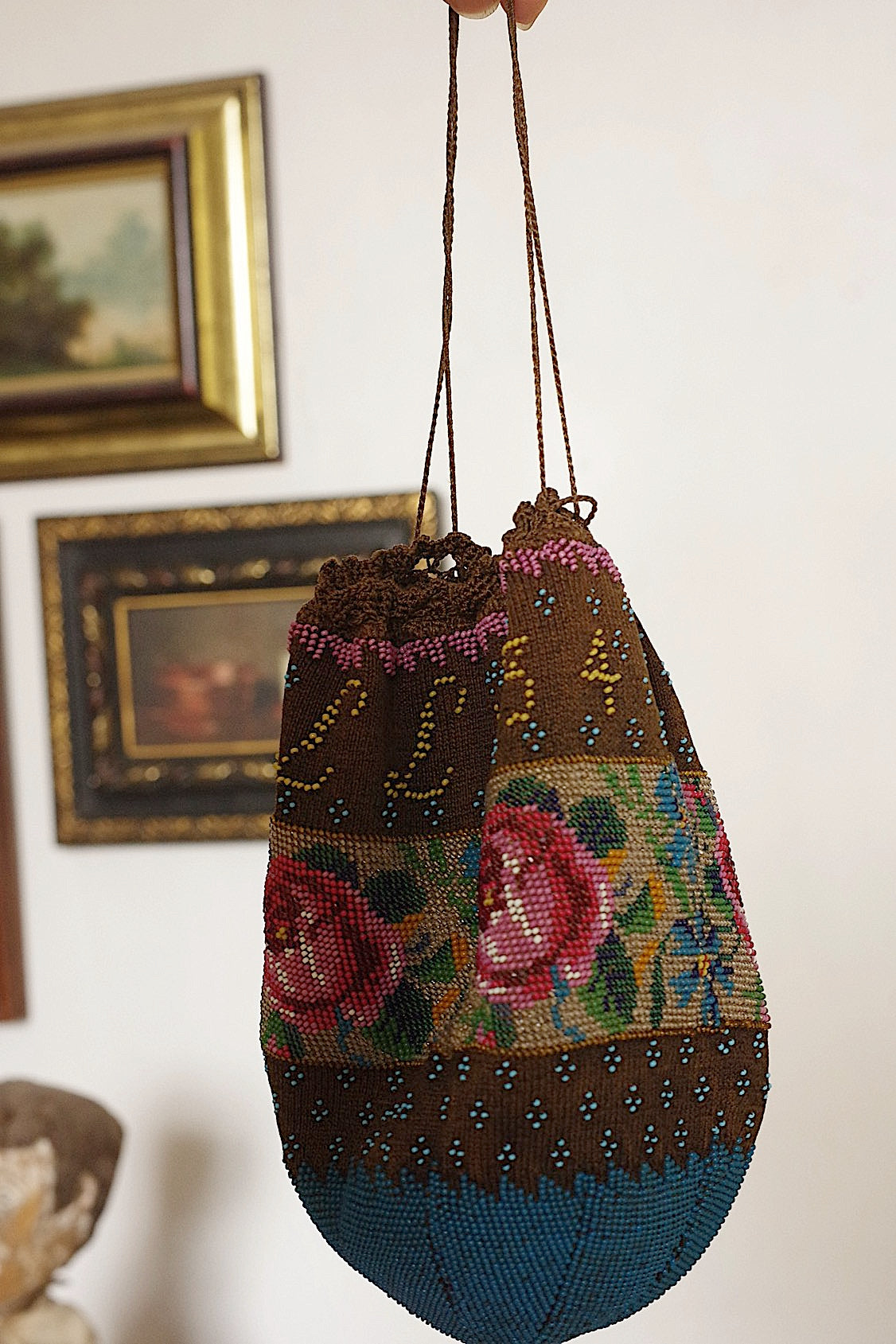 アンティークパース antique purse ビーズポシェット .FR a l'epoque