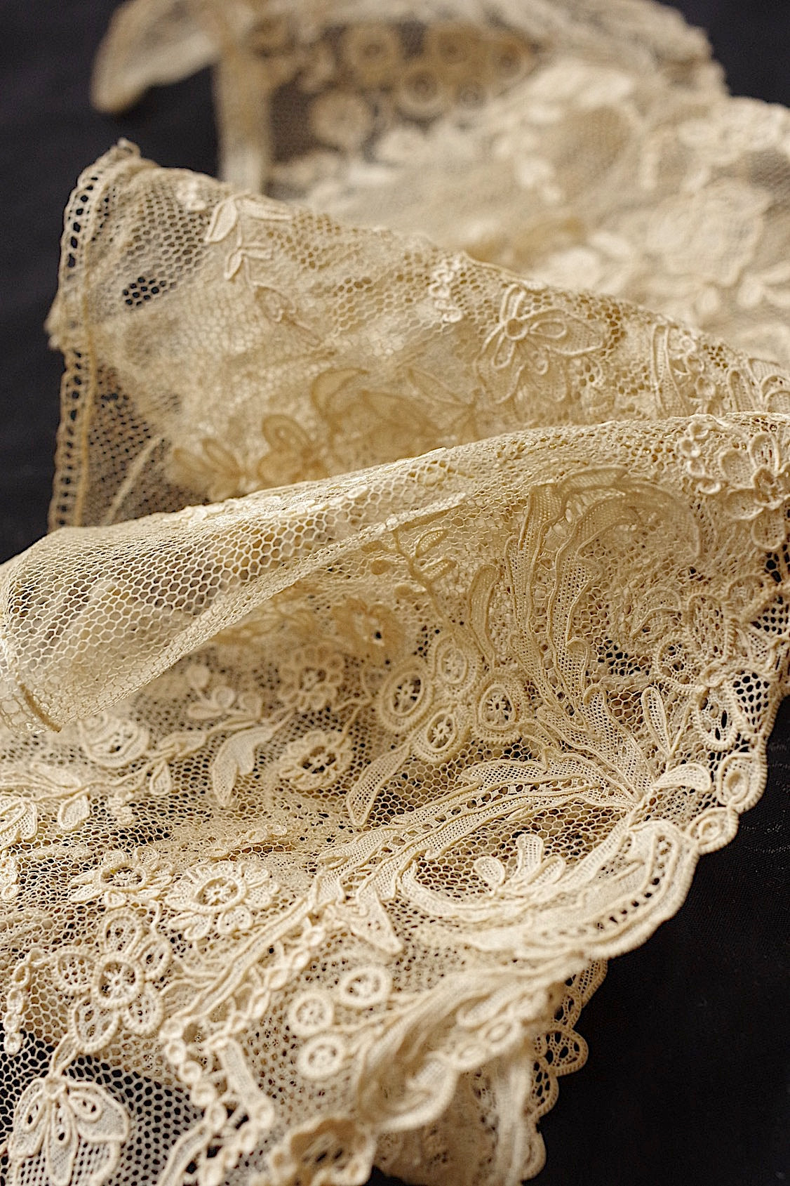 アンティークレース antique dentelle アランソンレース80cm .FR a l'epoque