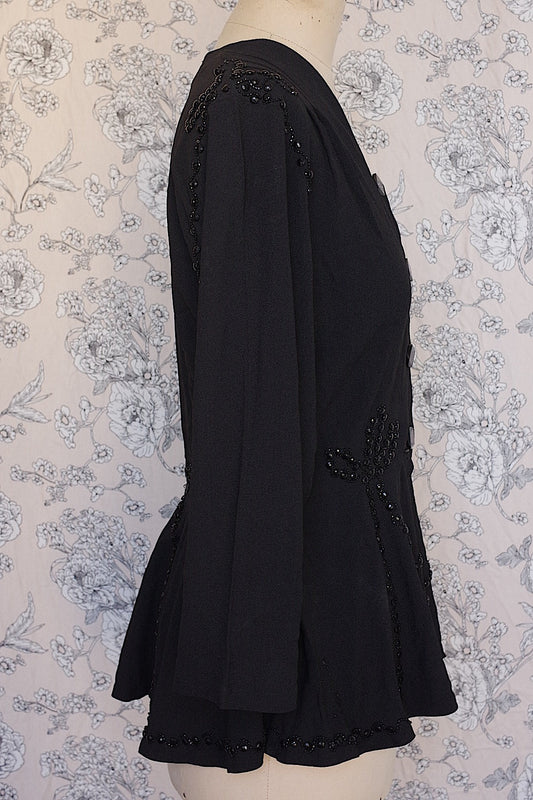 アンティークジャケット vêtement antique black jacket .FR a l'epoque