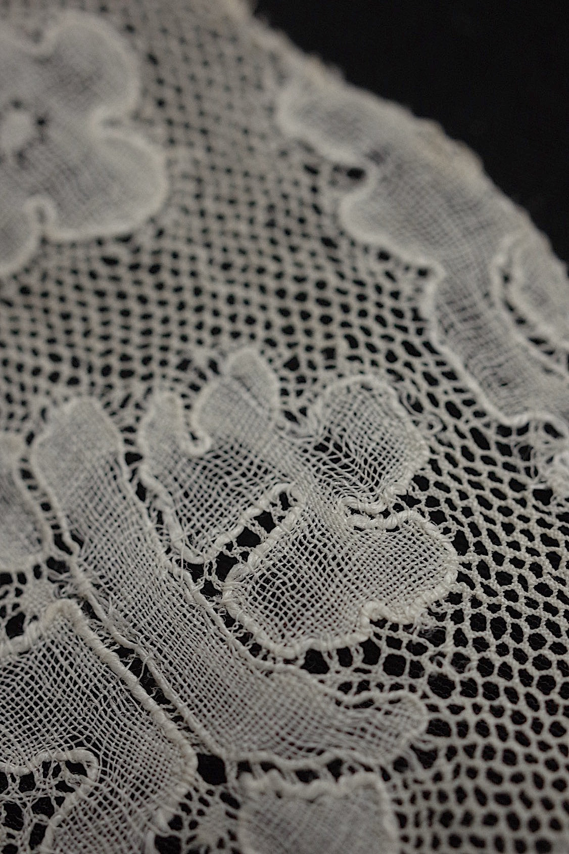 アンティークレース dentelle antique 175cm デヴォンレース .FR a l'epoque