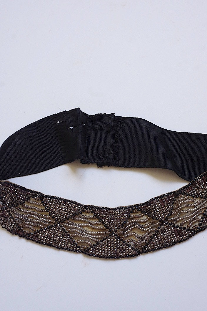 アンティークチョーカー antique collier ビーズチョーカー .FR a l'epoque
