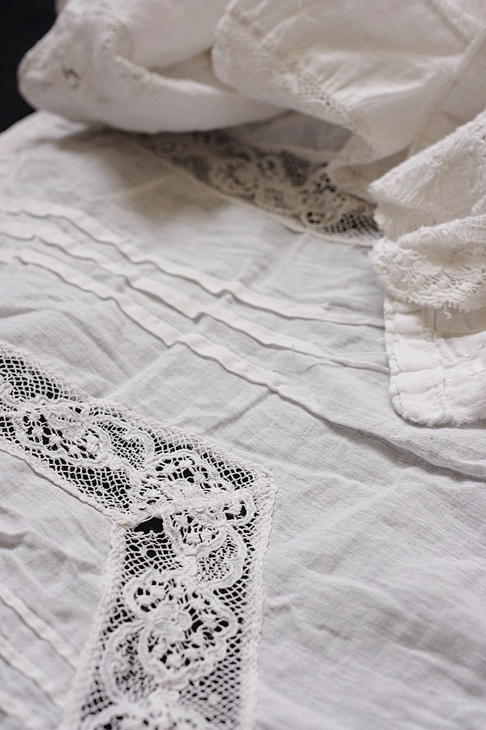 アンティークレース dentelle ancinne レース生地はぎれ2 .FR a l'epoque