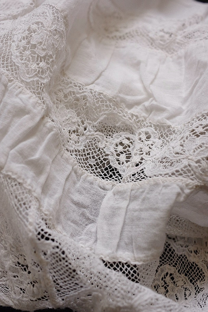 アンティークレース dentelle ancinne レース生地はぎれ2 .FR a l'epoque