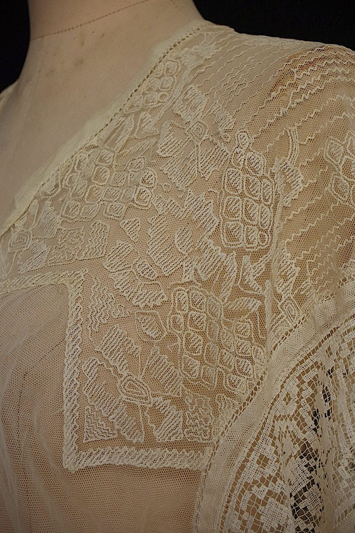 アンティークブラウス vêtement antique レース羽織 .FR a l'epoque