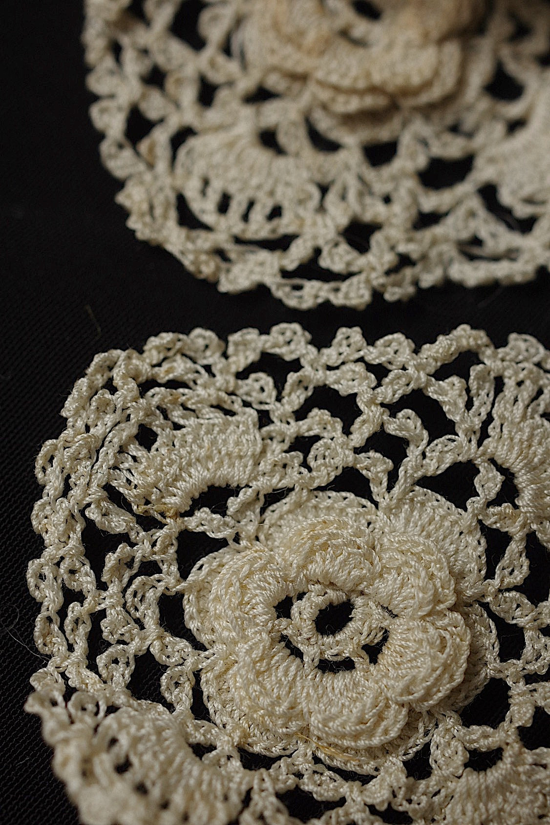 アンティークレース dentelle ancienne クロシェモチーフ38個 .FR a l'epoque
