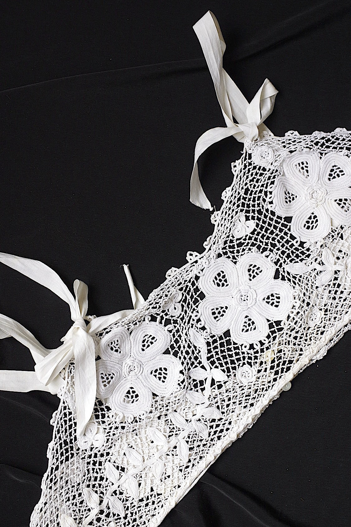 アンティークレース dentelle ancienne クロシェ top .FR a l'epoque