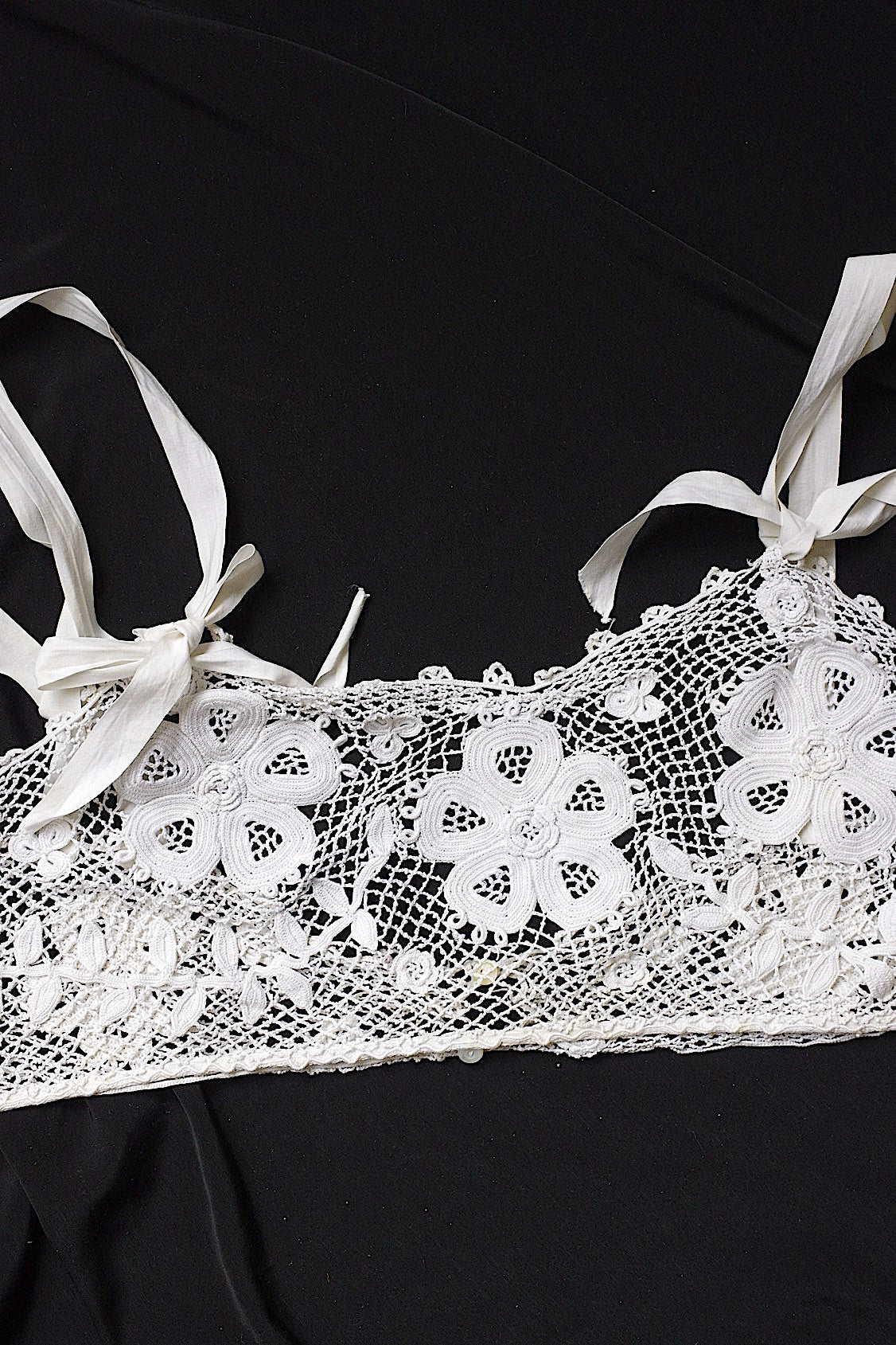 アンティークレース dentelle ancienne クロシェ top .FR a l'epoque