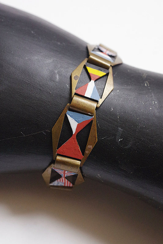 アンティークブレスレット bracelet antique 国旗 .FR a l'epoque