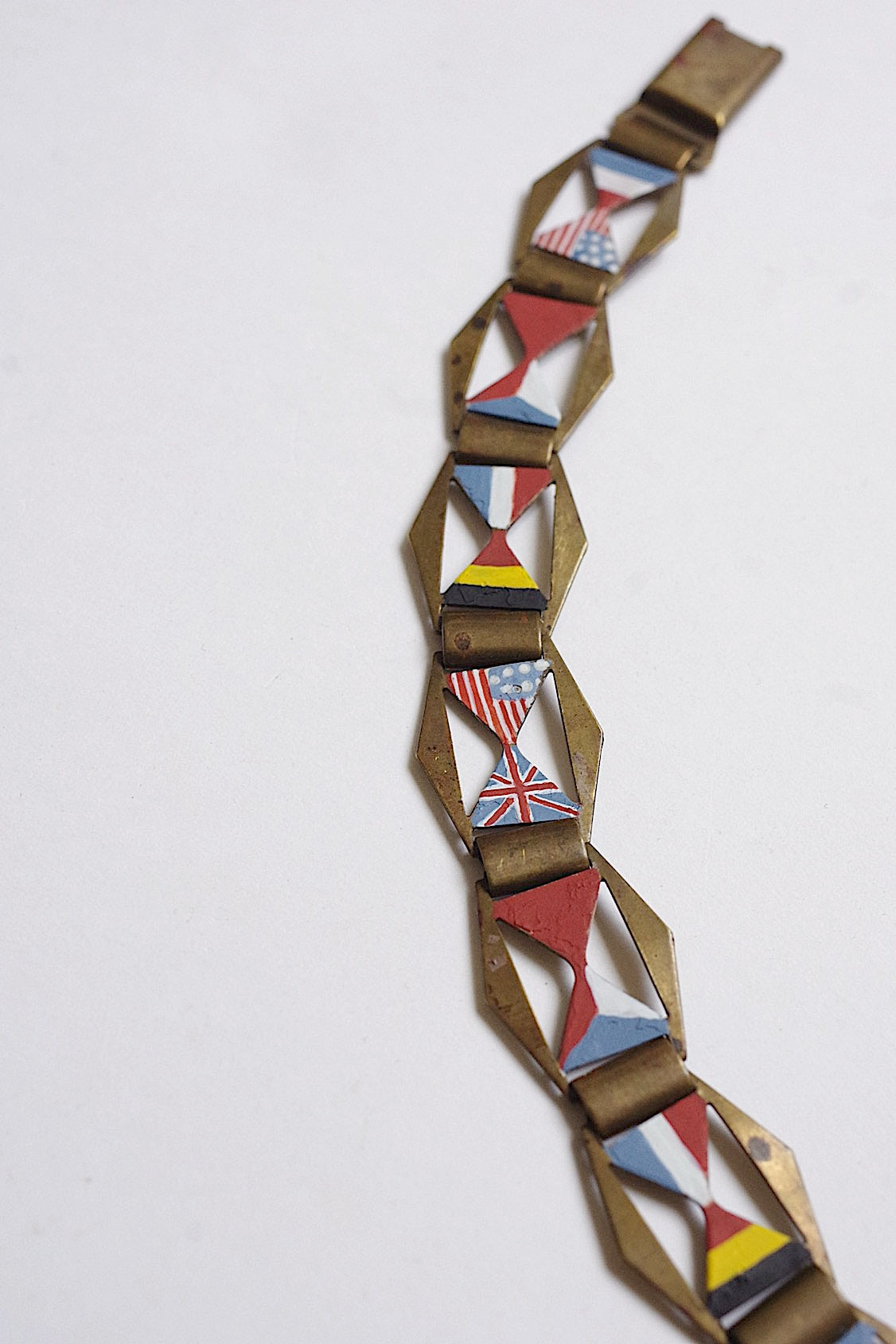 アンティークブレスレット bracelet antique 国旗 .FR a l'epoque