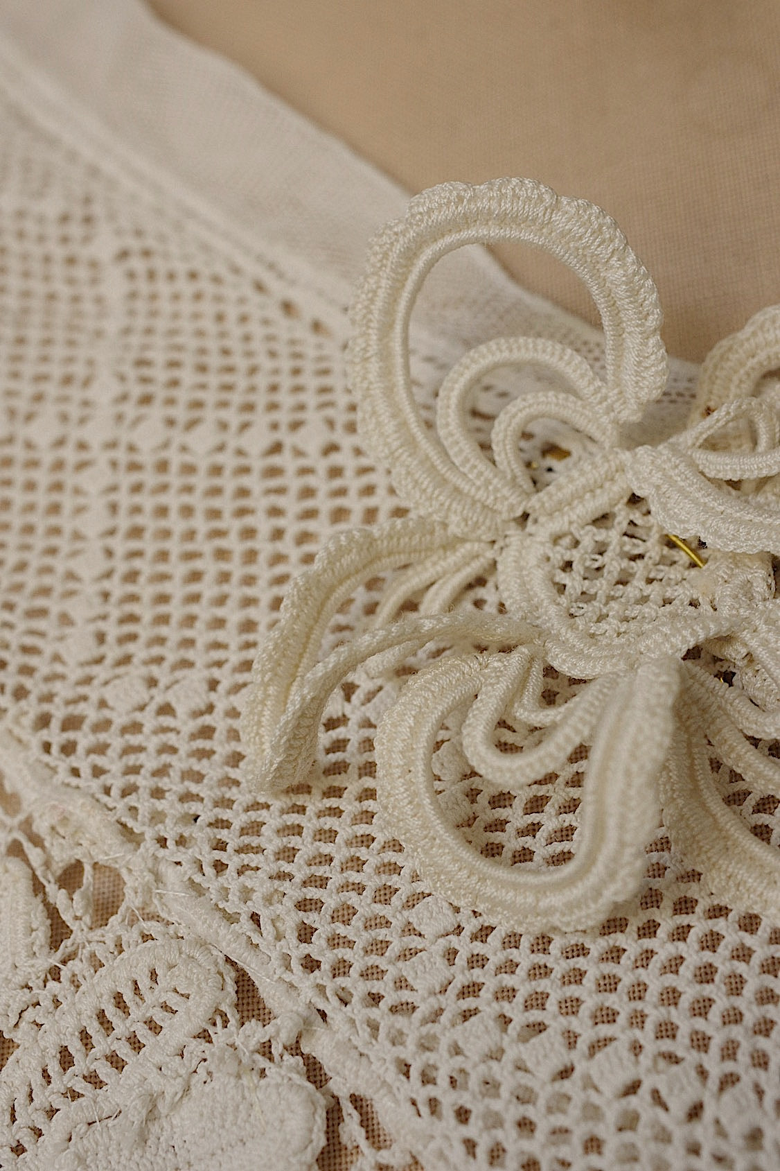 アンティークブラウス vêtement antique クロシェレーストップ .FR a l'epoque