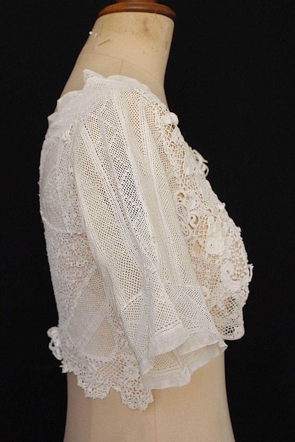 アンティークブラウス vêtement antique クロシェレーストップ .FR a l'epoque