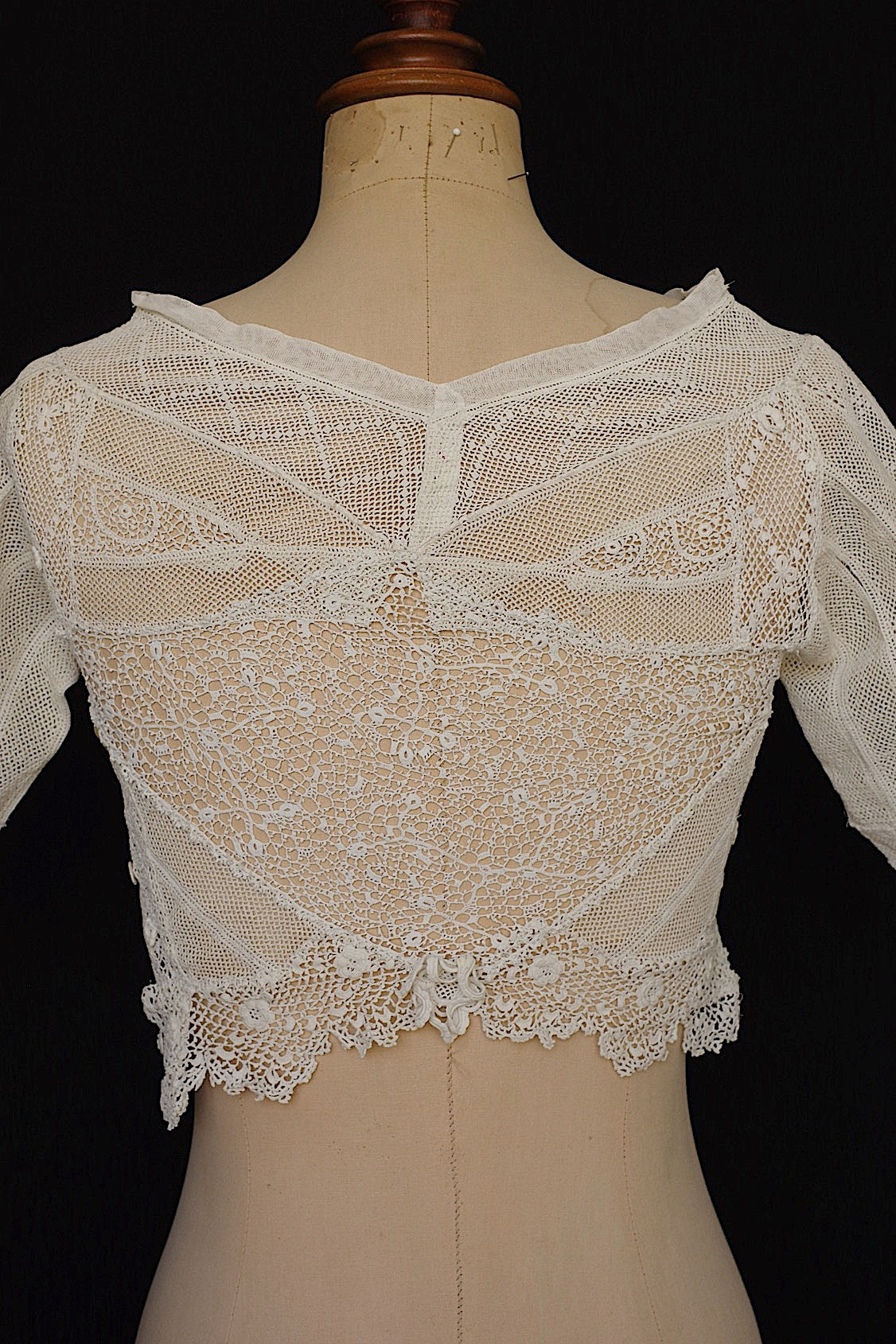 アンティークブラウス vêtement antique クロシェレーストップ .FR a l'epoque