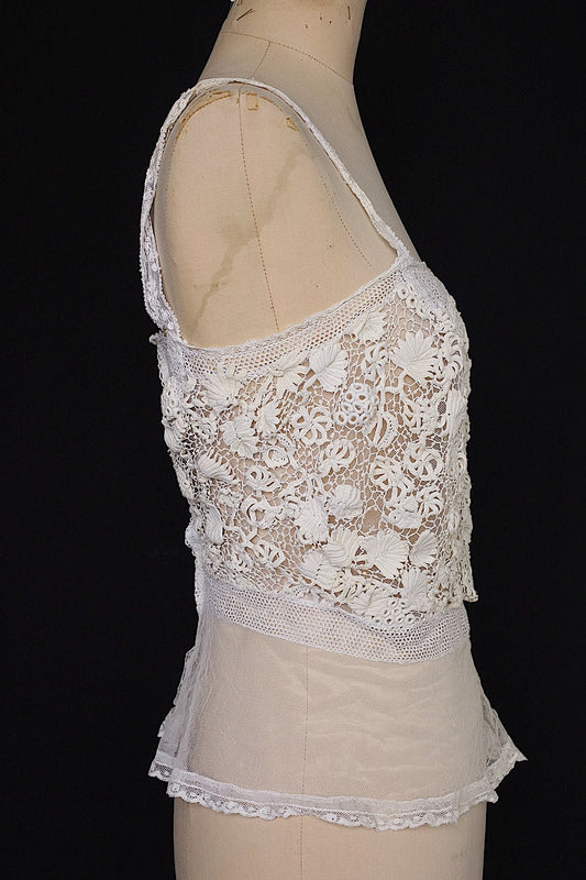 アンティークブラウス vêtement antique クロシェレーストップ .FR a l'epoque