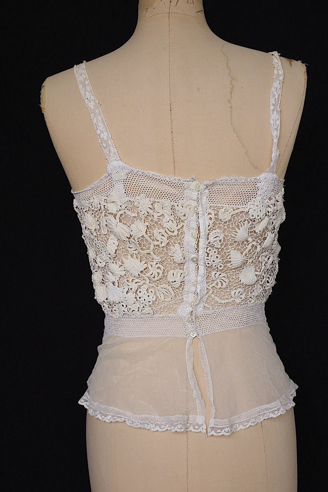 アンティークブラウス vêtement antique クロシェレーストップ .FR a l'epoque