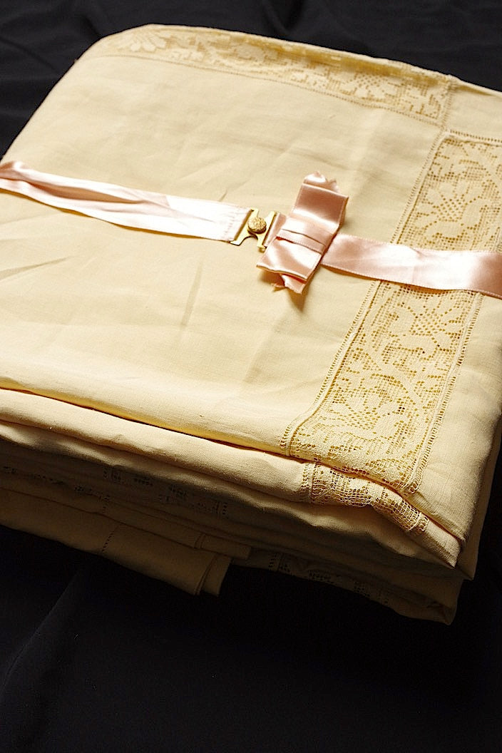 アンティークテーブルウェア antique nappe lot .FR a l'epoque