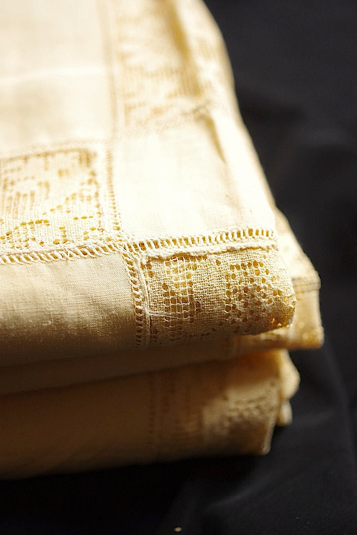 アンティークテーブルウェア antique nappe lot .FR a l'epoque
