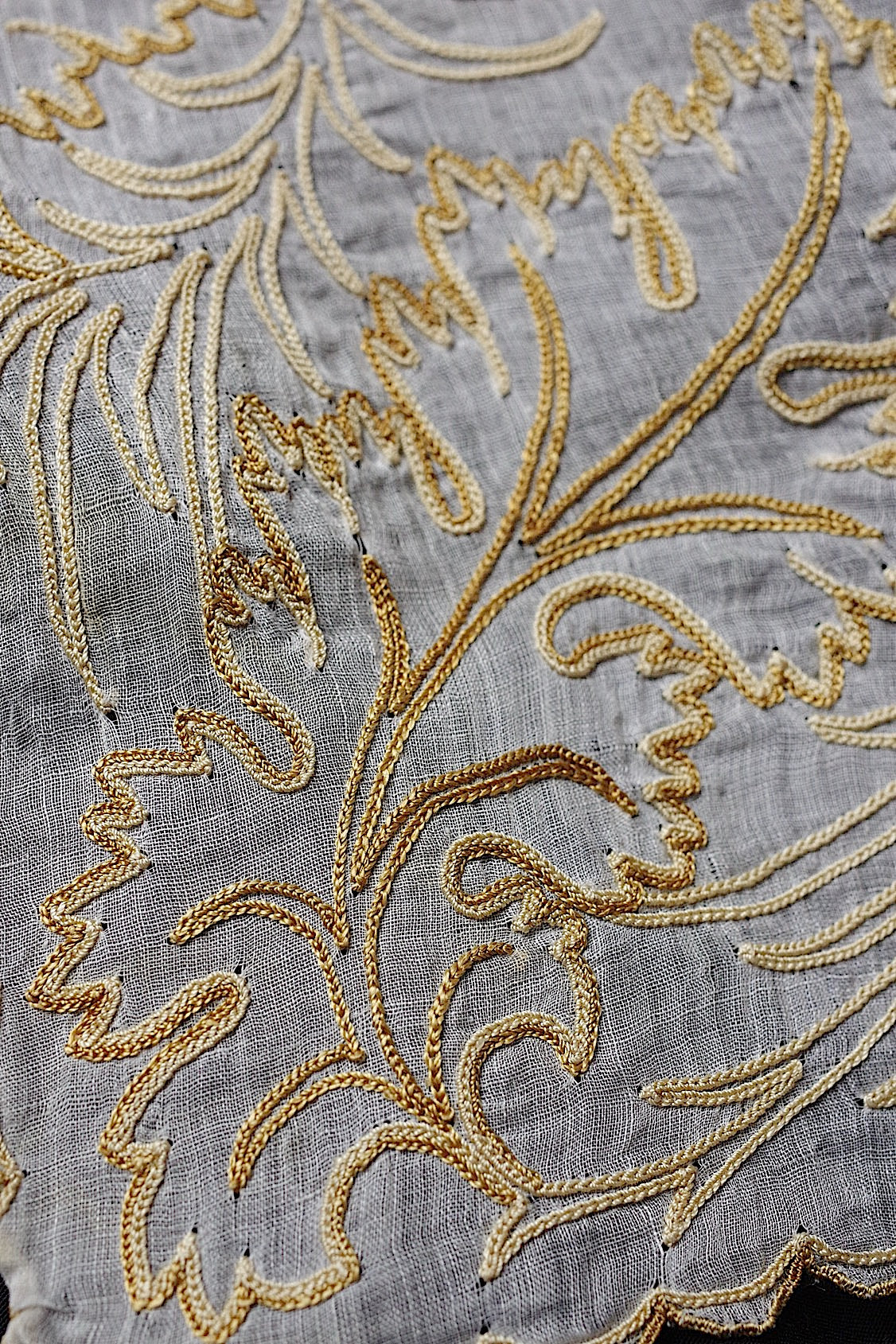アンティークレース dentelle ancienne-antique lace 刺繍ハンカチlot 素材用 .FR a l'epoque