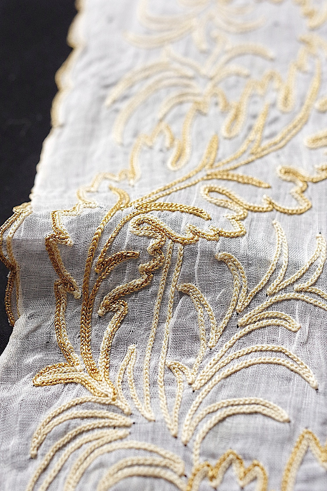 アンティークレース dentelle ancienne-antique lace 刺繍ハンカチlot 素材用 .FR a l'epoque
