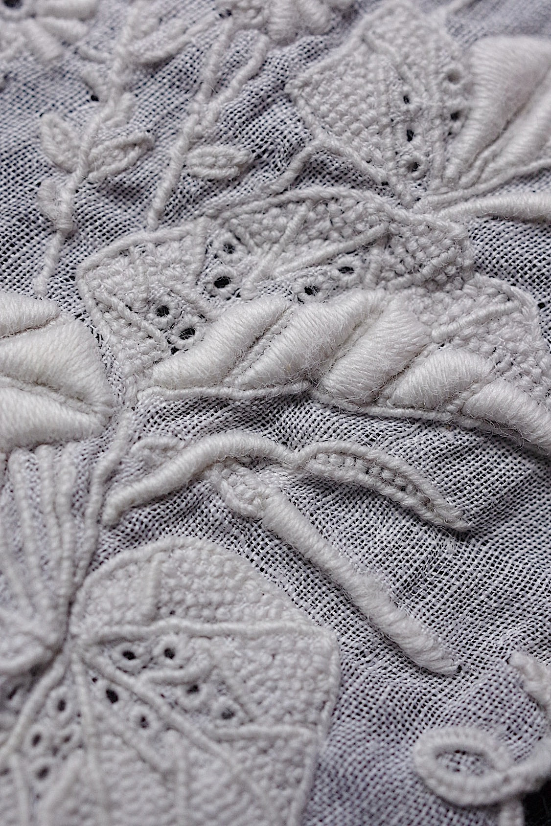 アンティークレース dentelle ancienne-antique lace 刺繍ハンカチlot 素材用 .FR a l'epoque