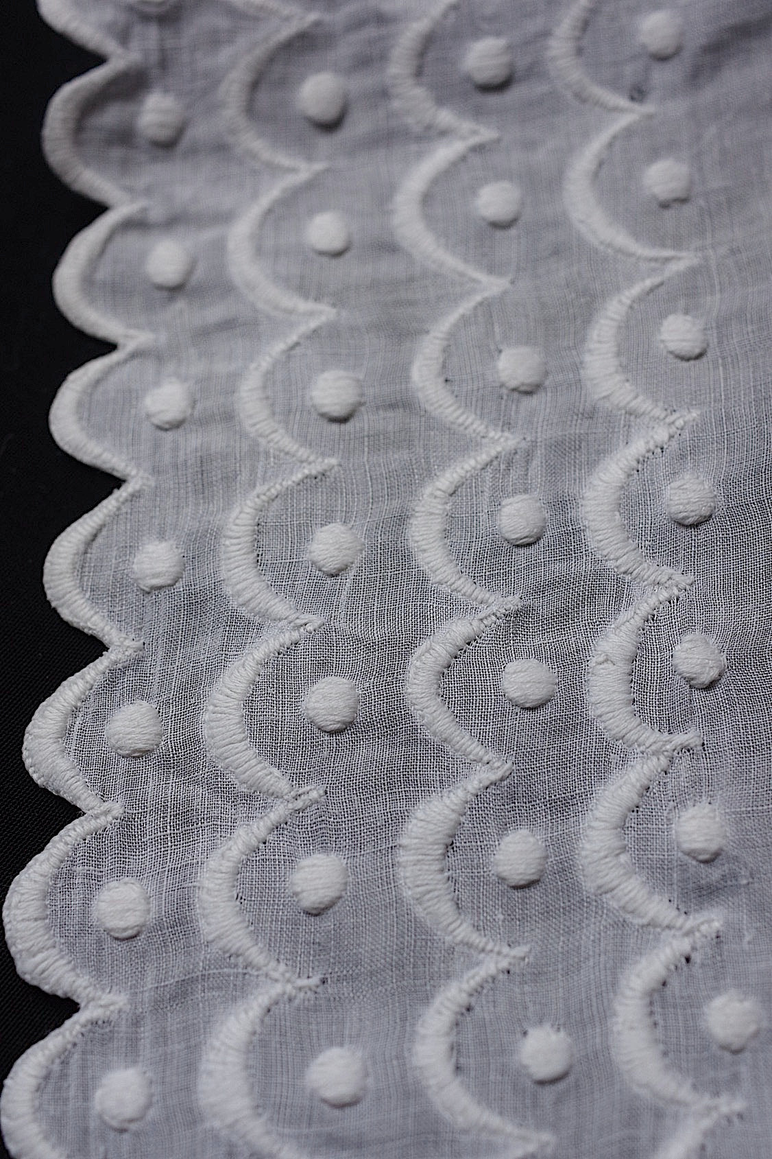 アンティークレース dentelle ancienne-antique lace 刺繍ハンカチlot 素材用 .FR a l'epoque