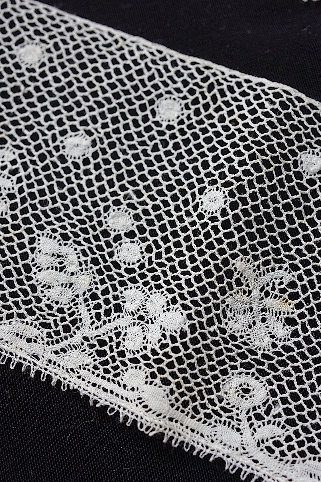 アンティークレース dentelle ancienne 3本 .FR a l'epoque