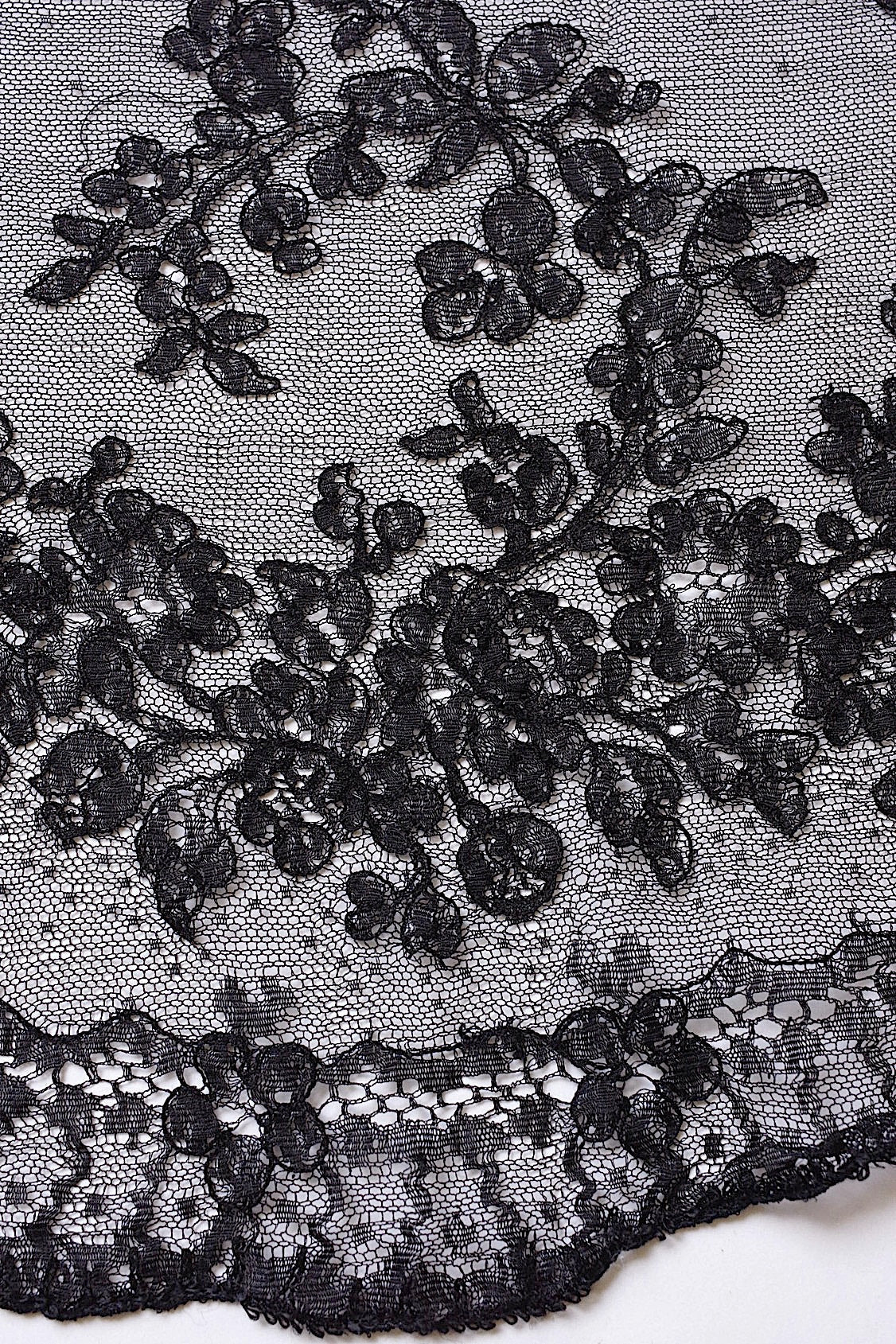 アンティークレース dentelle ancienne くろレース 2本 .FR a l'epoque