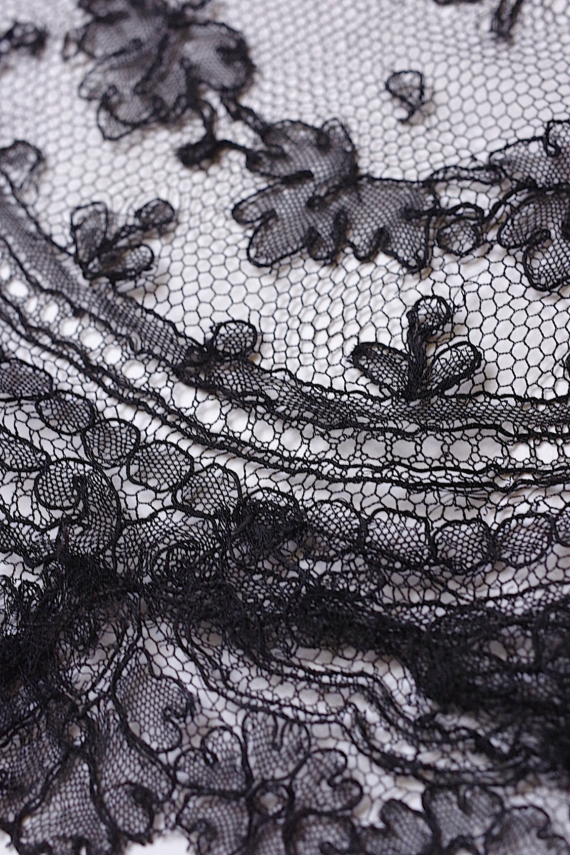 アンティークレース dentelle ancienne くろレース 2本 .FR a l'epoque
