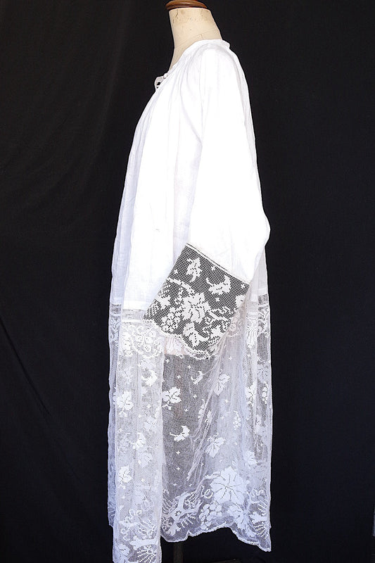アンティーク司祭服 vêtement antique aube 3 .FR a l'epoque