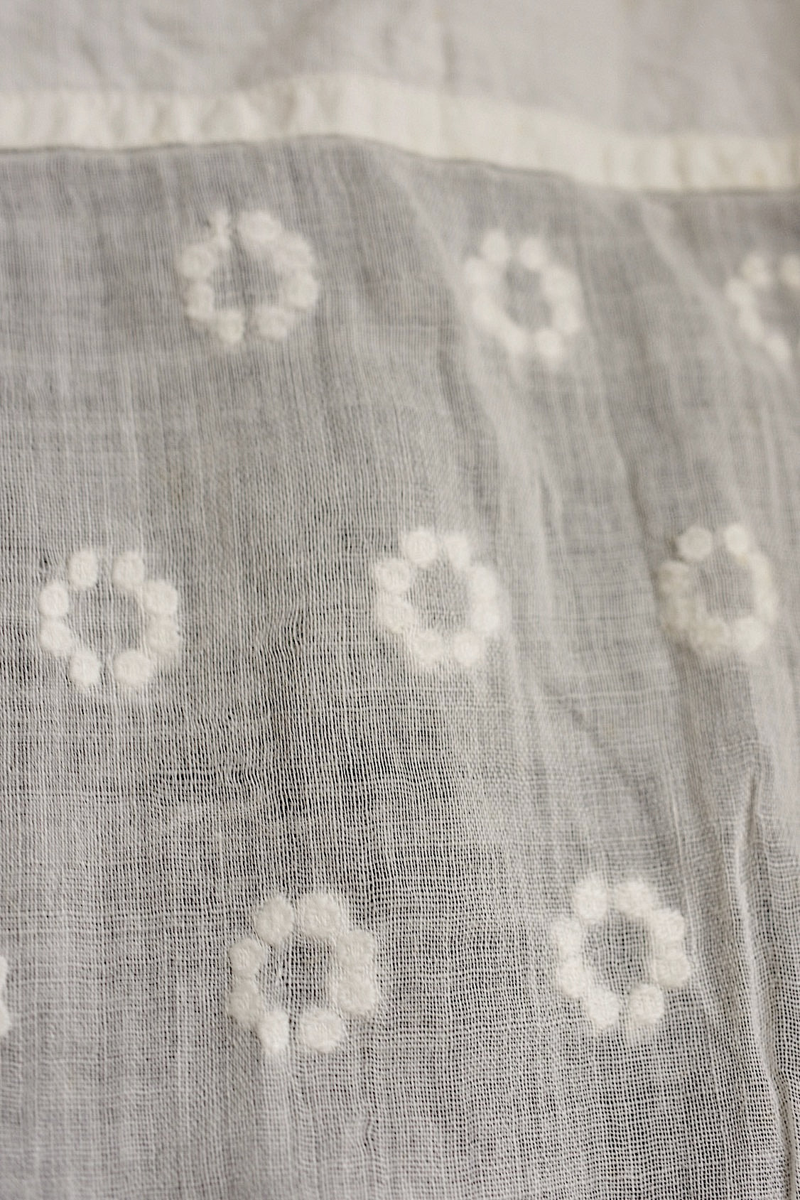 アンティークレース dentelle ancienne 刺繍 生地 クッションカバー .FR a l'epoque