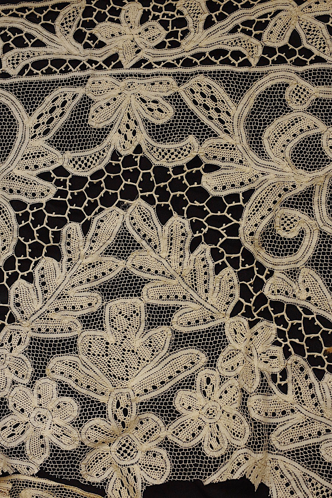 アンティークレース dentelle ancienne  ハギレ タグ付き 2種 .FR a l'epoque