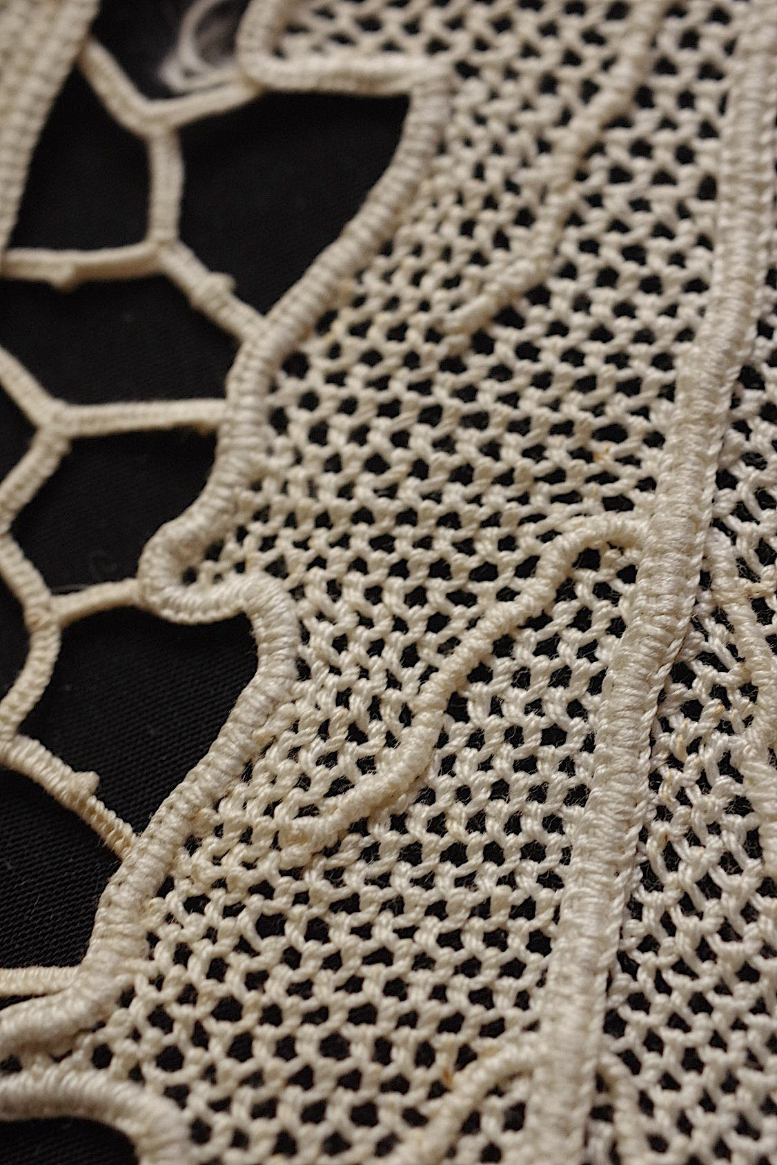 アンティークレース dentelle ancienne nappe 2枚 .FR a l'epoque