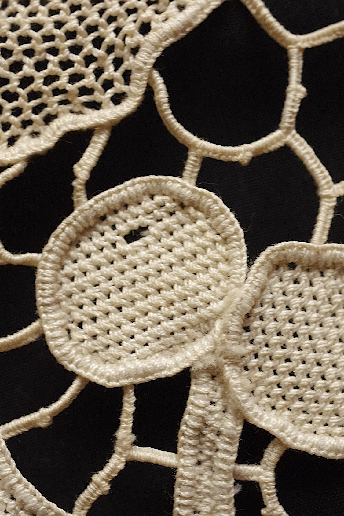 アンティークレース dentelle ancienne nappe 2枚 .FR a l'epoque