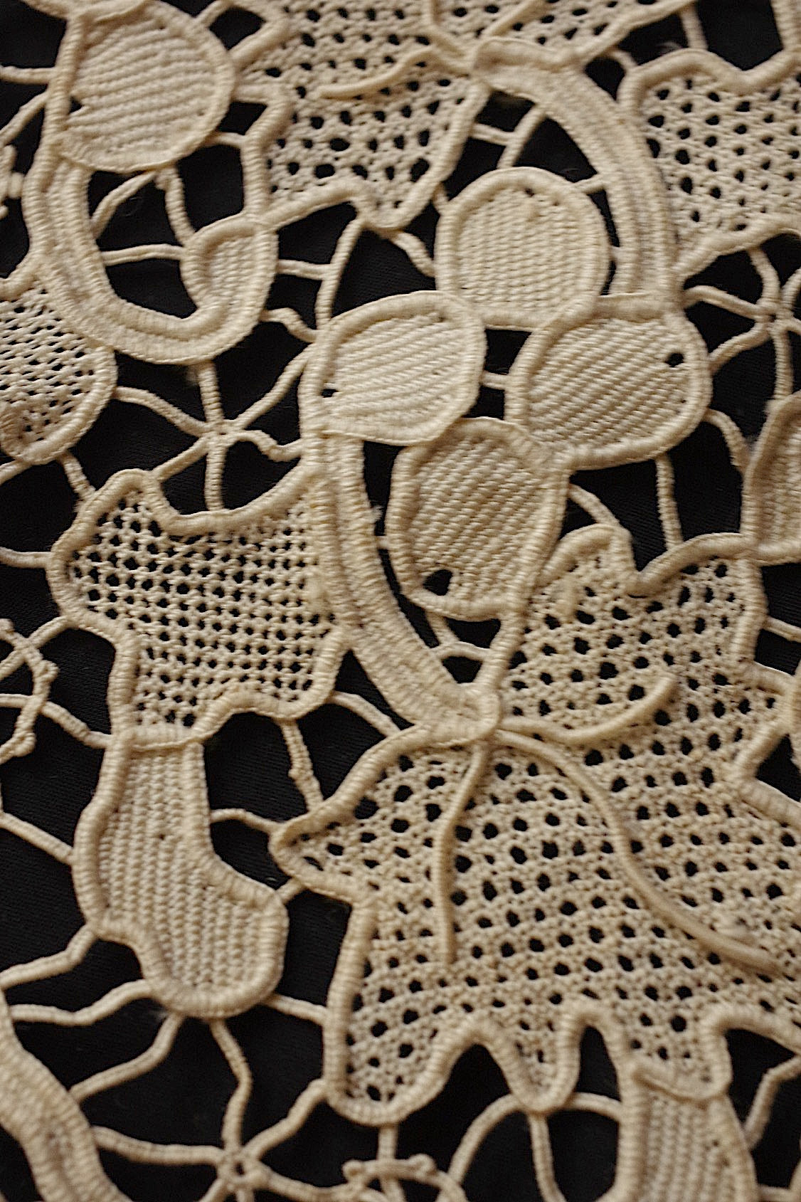 アンティークレース dentelle ancienne nappe 2枚 .FR a l'epoque