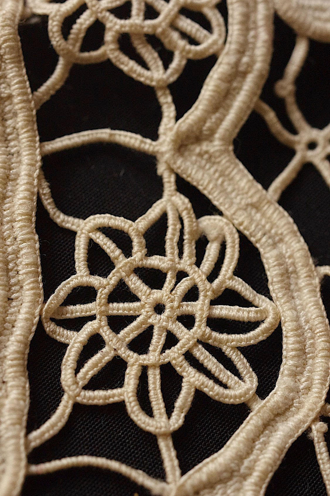 アンティークレース dentelle ancienne nappe 2枚 .FR a l'epoque